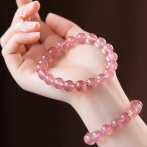 Rosa Erdbeerquarz, 8mm Natürlicher Stein