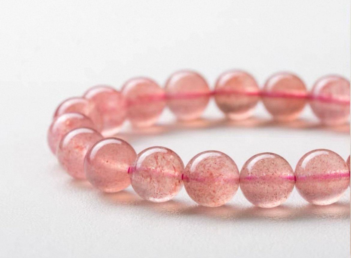 Rosa Erdbeerquarz, 8mm Natürlicher Stein - Image 5