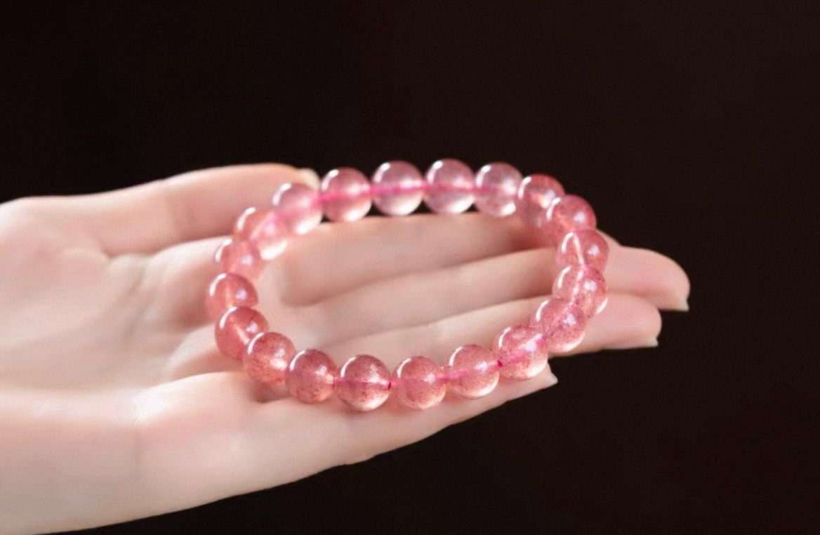 Rosa Erdbeerquarz, 8mm Natürlicher Stein - Image 4