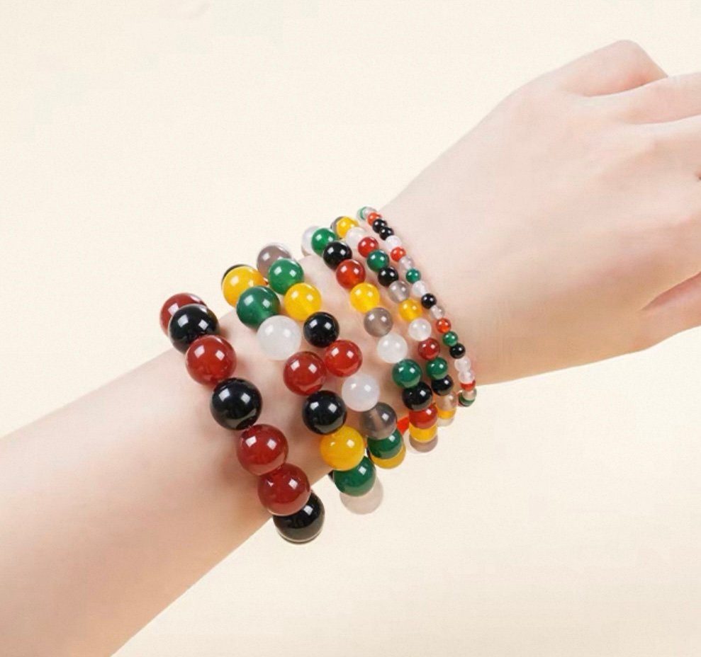 Armreif aus bunten Achatperlen - Image 3