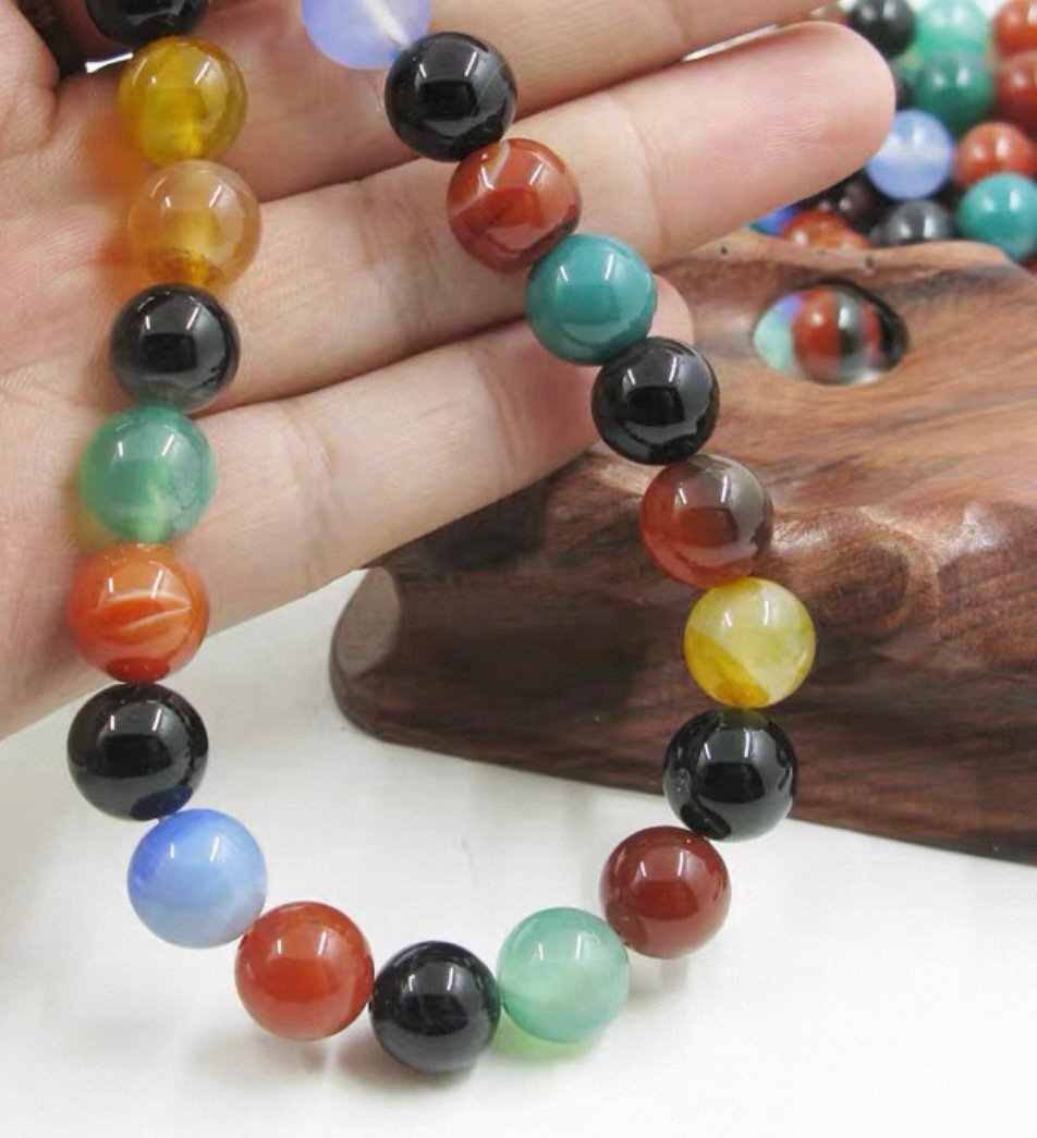 Armreif aus bunten Achatperlen - Image 6