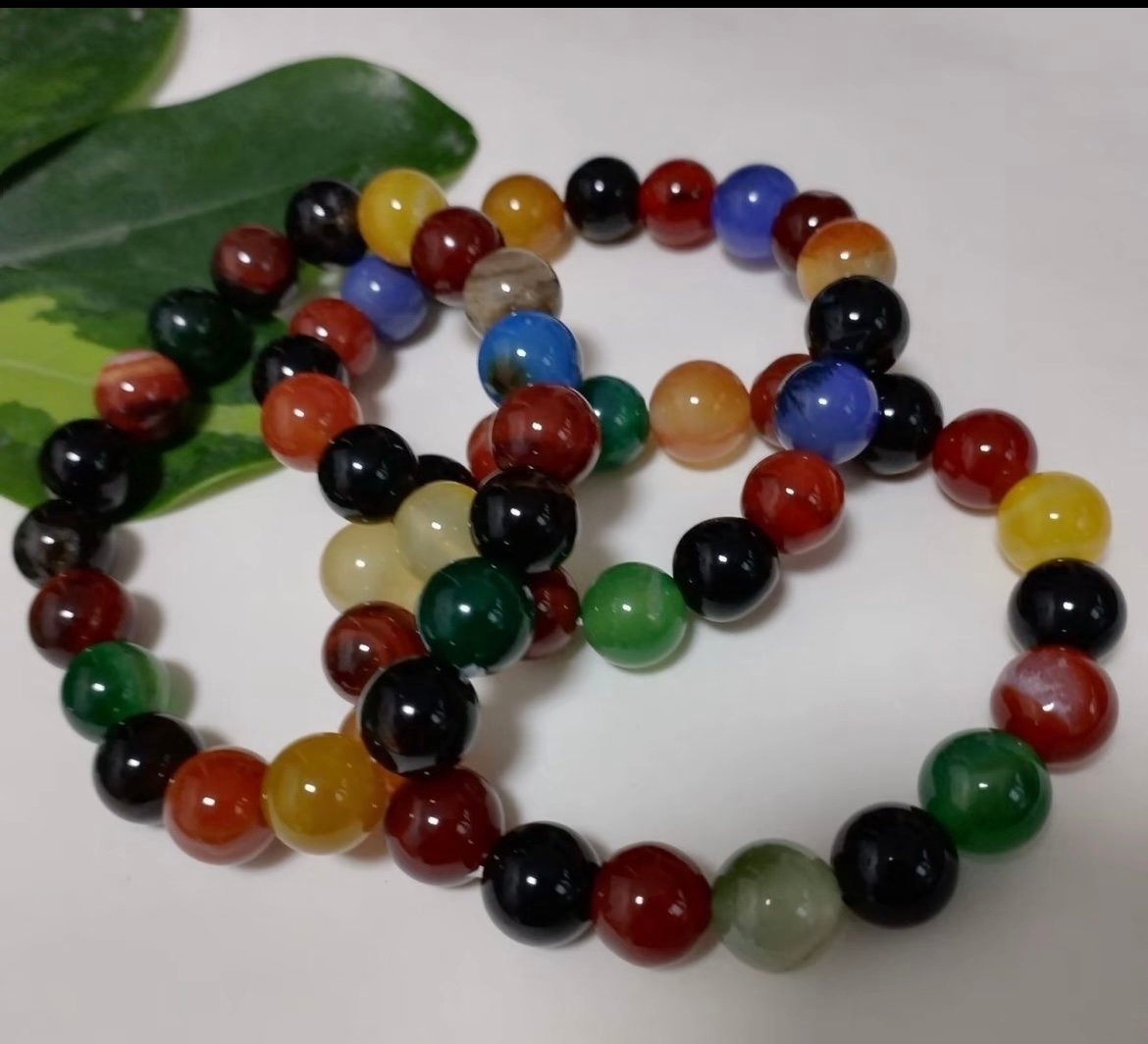 Armreif aus bunten Achatperlen - Image 8